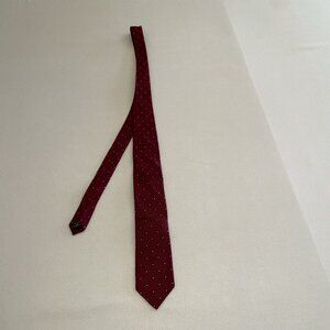 Alexandre London Saville Row Men's Red and Navy Blue Neck Tie 100% Silk